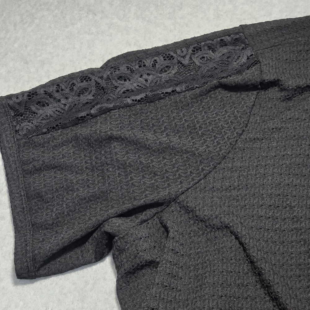 Bloomchic Womens Black Lace Embroidered Kimono Swimsuit Cover Up 28 Festival - Picture 5 of 15